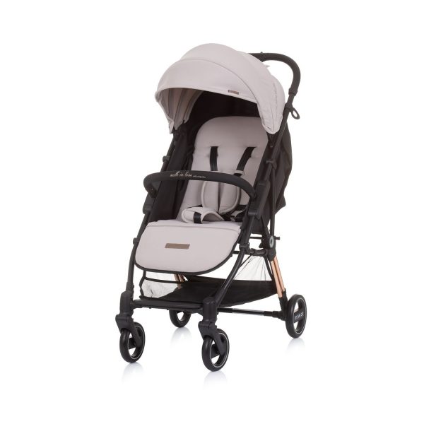 Chipolino Kinderwagen Move on 6 kg klappbar gefederte Vorderräder verstellbar beige/braun