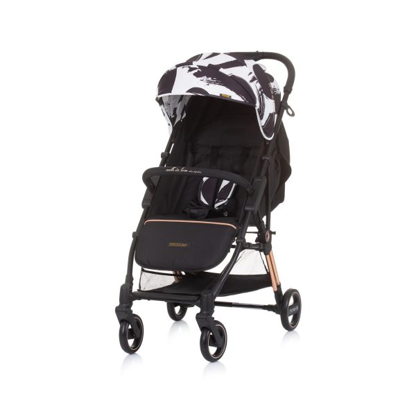 Chipolino Kinderwagen Move on 6 kg klappbar gefederte Vorderräder verstellbar weiß schwarz