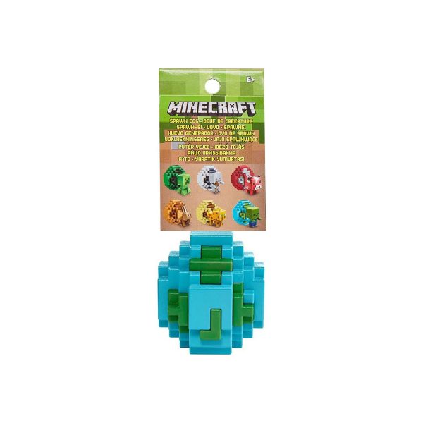 Mattel FMC86-Türkis - Minecraft - Mini-Figuren im Spawn-Ei