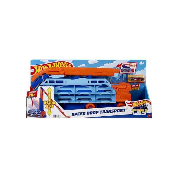 Mattel HDY92 - Hot Wheels City - Abschussrampen Transporter (1 Fahrzeug enthalten)