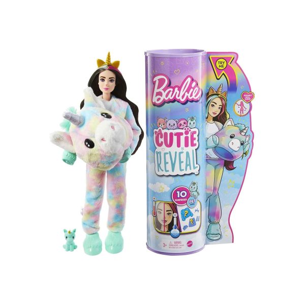 Mattel HJL58 - Barbie - Cutie Reveal - Puppe mit 10 Überraschungen