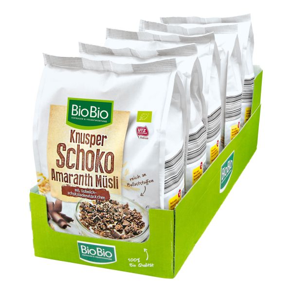 BioBio Knusper Schoko Amaranth Müsli 500 g