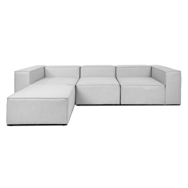 Modulares Sofa VERONA - versch. Ausführungen-L hellgrau