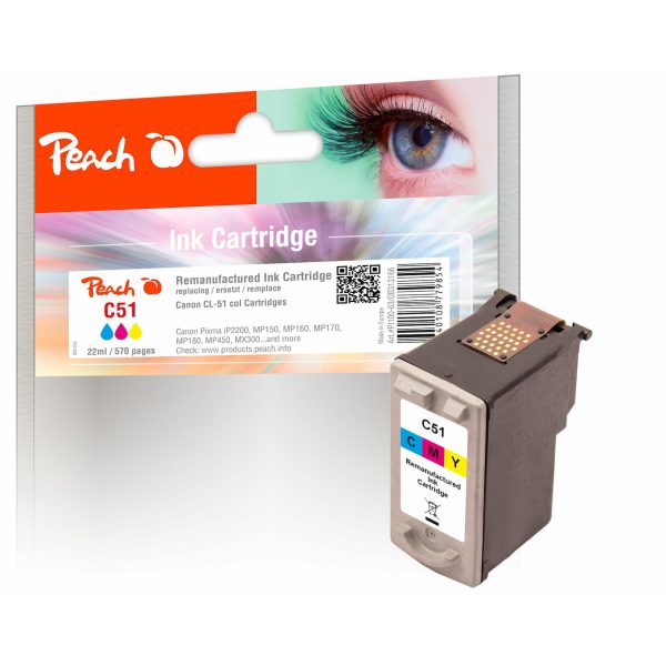 Peach C51C Druckkopf XL col ersetzt Canon CL-51C