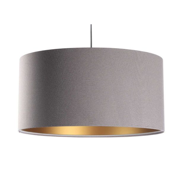 Hängeleuchte Chone Polsterstoff grey & gold matt Ø 40 cm 11059