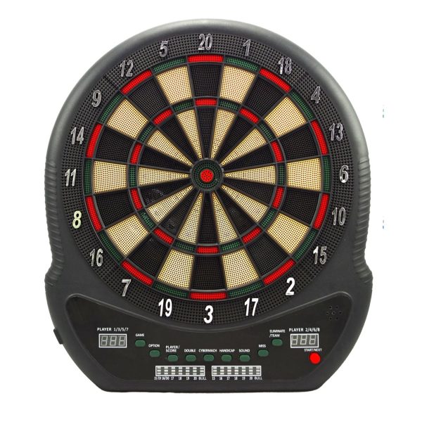 Best Sporting Dartscheibe elektronisch Blackpool I elektronische Dartscheibe mit LED-Anzeigen I E-Dartscheibe mit 12 Dartpfeilen & Ersatzspitzen I hochwertiger Dartautomat für 8 Spieler