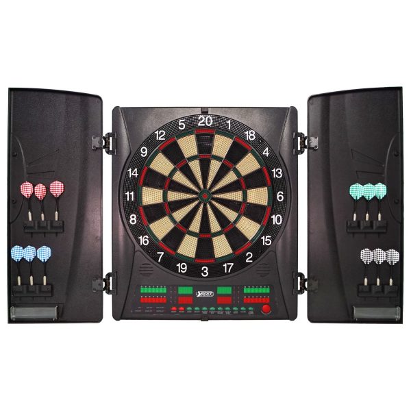 Best Sporting elektronische Turnier-Dartscheibe Wembley Dartboard LED Kabinett