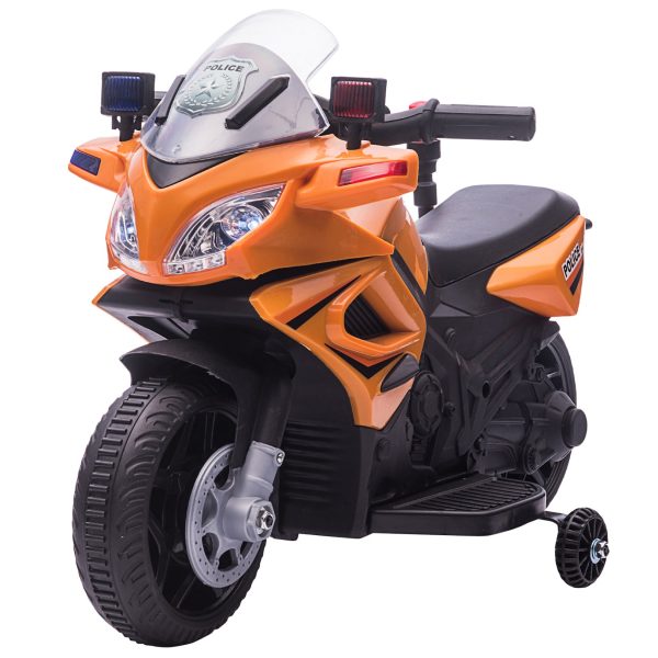 HOMCOM Elektromotorrad mit Scheinwerfern und Polizeileuchten 69 x 39 x 43 cm (LxBxH)   Kinder Elektromotorrad Kindermotorrad Kinderauto