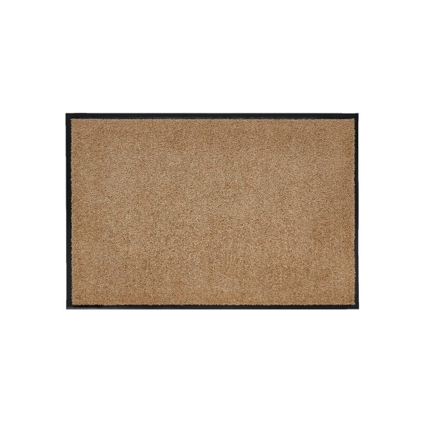 HOMCOM Fußmatte mit Gummiumrandung und rutschhemmende Rückseite beige 120 x 90 x 0