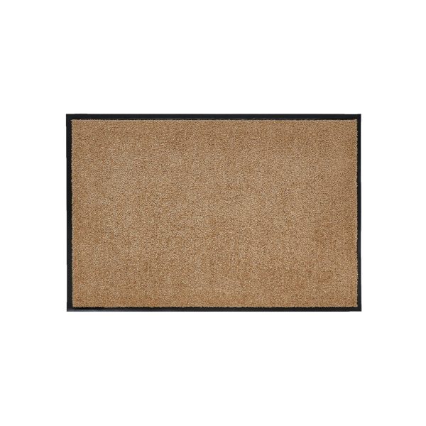 HOMCOM Fußmatte mit Gummiumrandung und rutschhemmende Rückseite beige 150 x 90 x 0