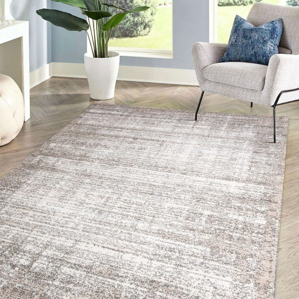 HOMCOM Kurzflorteppich mit meliertem Muster beige 230 x 160 x 1 cm   kurzflorteppich webteppich wohnzimmerteppich schlafzimmerteppich