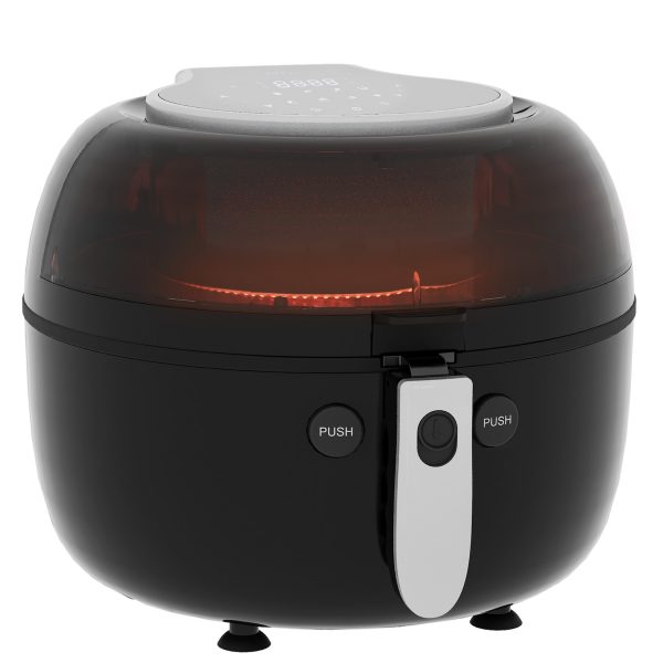 HOMCOM Heißluftfritteuse mit Backblech schwarz 36L x 33B x 27H cm   heißluftfritteuse  luftfritteuse  heißluftofen  air fryer