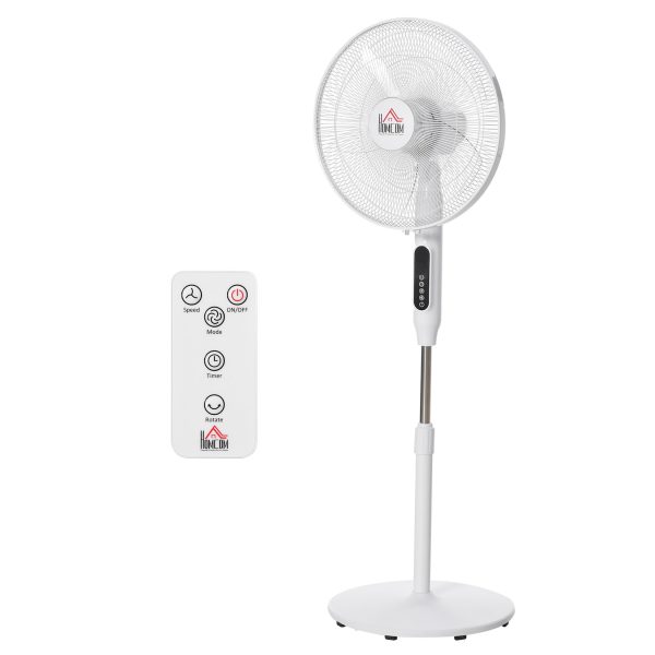 HOMCOM Standventilator mit 3 Belüftungsstufen schwarz+weiß 45 x 42 x 138 cm(LxBxH)   Säulenventilator Klimagerät Ventilator Kühlung