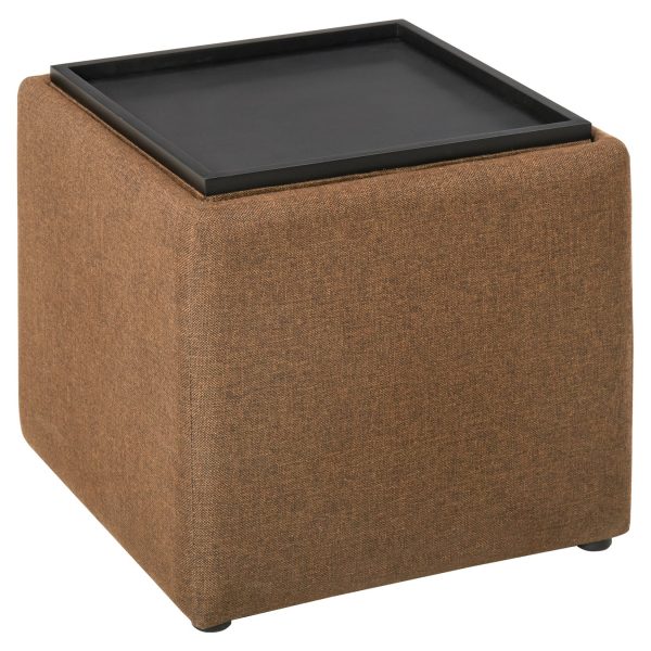 HOMCOM Sitzhocker mit Stauraum 42 x 42 x 41 cm (BxTxH)   Polsterhocker Fußhocker Hocker Beistelltisch