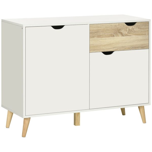 HOMCOM Sideboard mit Kippschutz weiß