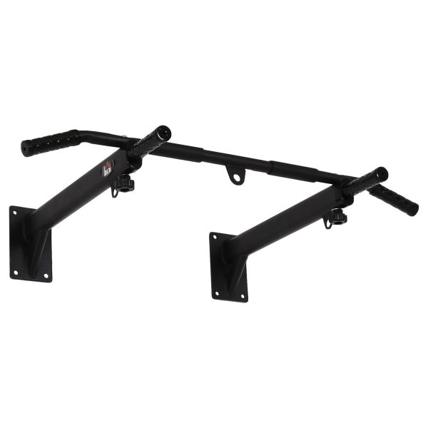 HOMCOM Klimmzugstange zur Wandmontage schwarz 98 x 64 x 18 cm (BxTxH)   Pull up bar Fitnessgerät Trainingsgerät Klimmzüge