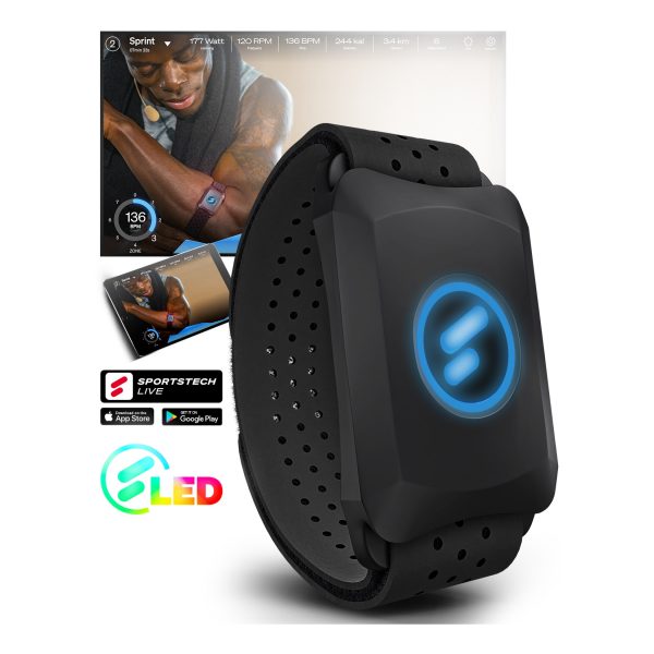 Herzfrequenzmesser sPulse Pulsmesser mit Armband per Bluetooth & Sensor LED   Smart HRM Pulsuhr ohne Brustgurt Fitness Schrittzähler Sense Run