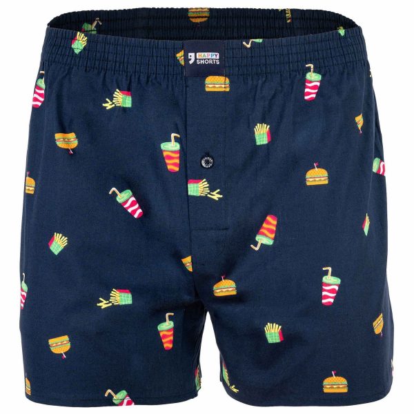 Happy Shorts Herren Web-Boxershorts Mehrfarbig