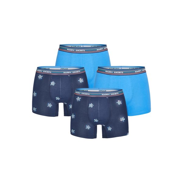 Happy Shorts Herren Boxer Turtels 4er Pack