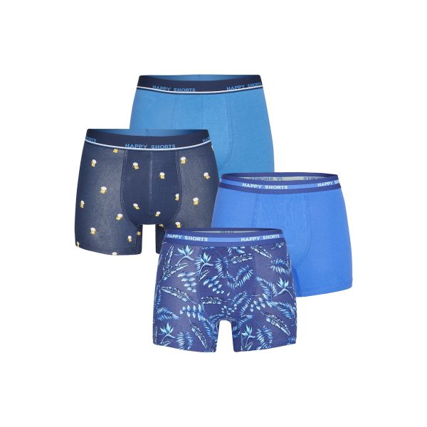 Happy Shorts Herren Boxer Print 4er Pack