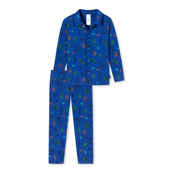 Schiesser Jungen Pyjama Dinos & Robots