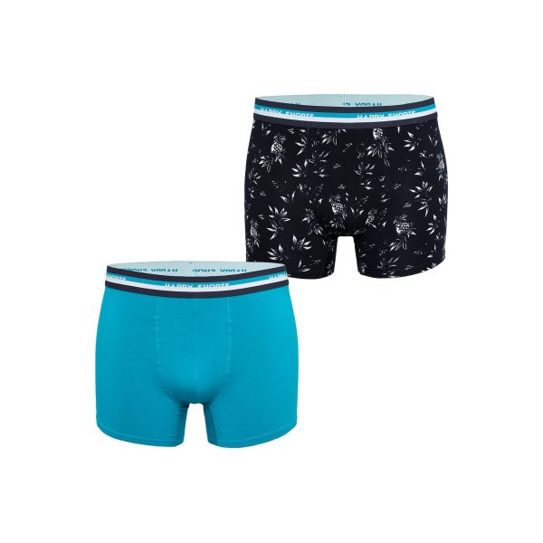 Happy Shorts Herren Retro Boxer Print Sets 2er Pack