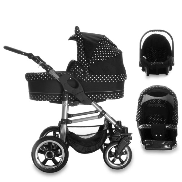 Bebebi London   3 in 1 Kombi Kinderwagen Set   Luftreifen   Farbe: Westminster