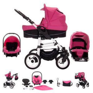 Bebebi Paris   3 in 1 Kombi Kinderwagen Set   Luftreifen   Farbe: Élysée