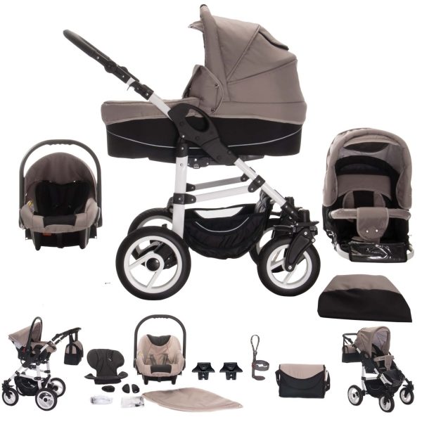 Bebebi Paris   3 in 1 Kombi Kinderwagen Set   Luftreifen   Farbe: Seine