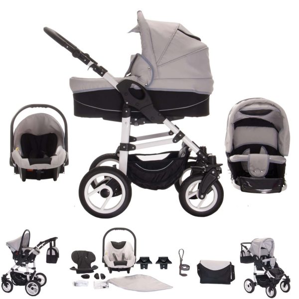 Bebebi Paris   3 in 1 Kombi Kinderwagen Set   Luftreifen   Farbe: Concord