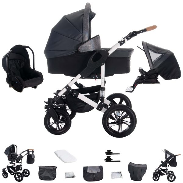 Bebebi myVARIO   3 in 1 Kombi Kinderwagen Set   Luftreifen   Farbe: myStar